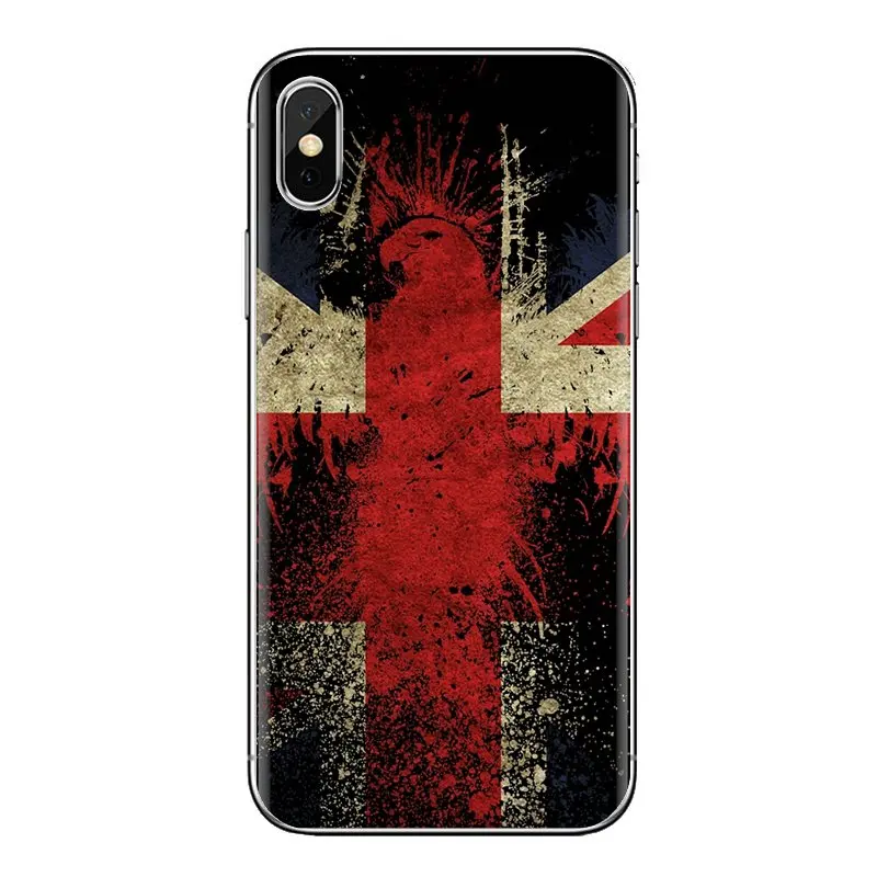 Transparent Clear TPU Case england uk flag For Samsung Galaxy S2 S3 S4 S5 MINI S6 S7 edge S8 S9 Plus Note 2 3 4 5 8 Coque Fundas |