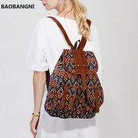 new vintage backpack embroidery canvas backbag women handmade flower embroidered travel bag schoolbag backpacks rucksack mochila