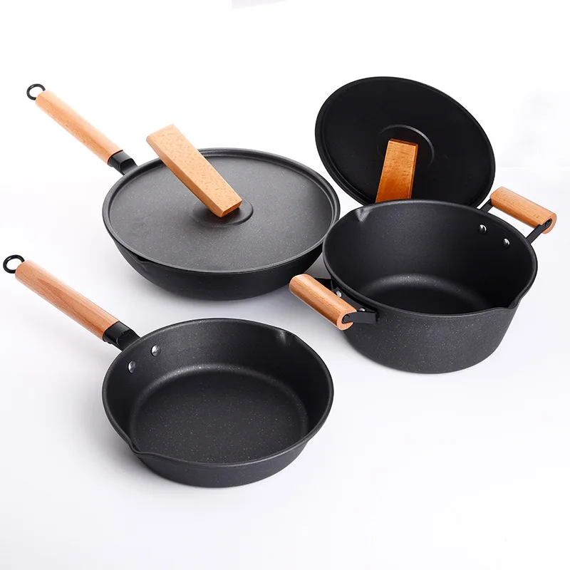 

Прямая продажа с завода, кованая чугунная сковорода ручной работы, Чистый Утюг, старинная металлическая сковорода без покрытия, подарочный ...