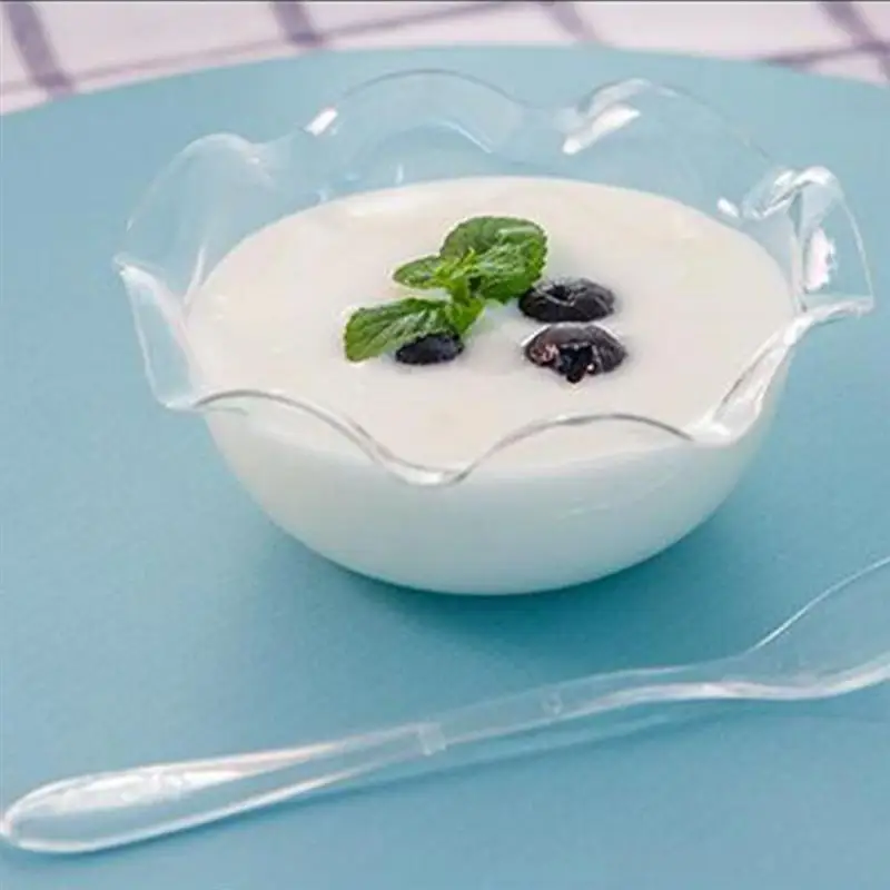 10 шт. одноразовые мини кружки для йогурта пластиковая прозрачная чашка мусса