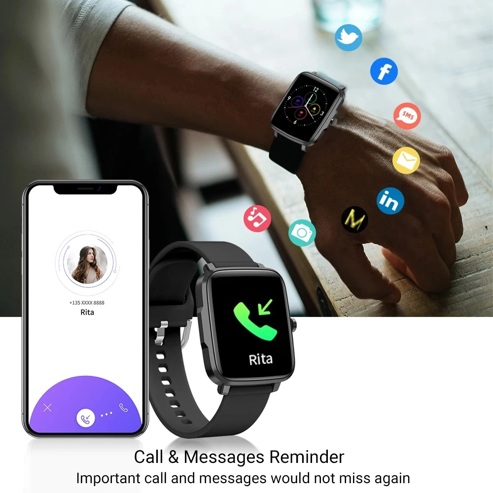 

F2 Smart Watch Men Women Fitness Smartwatch IP68 gandlEy Blood Pressure Heart Rate Sport Watch For XiaoMi Android IOS