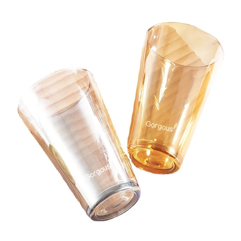 USSC 450ML Nordic Style Sense Of Luxury Breakfast Glass Milk Beer Cola Juice Cold Drink Cups Water Bottle Cup HZ026 | Дом и сад