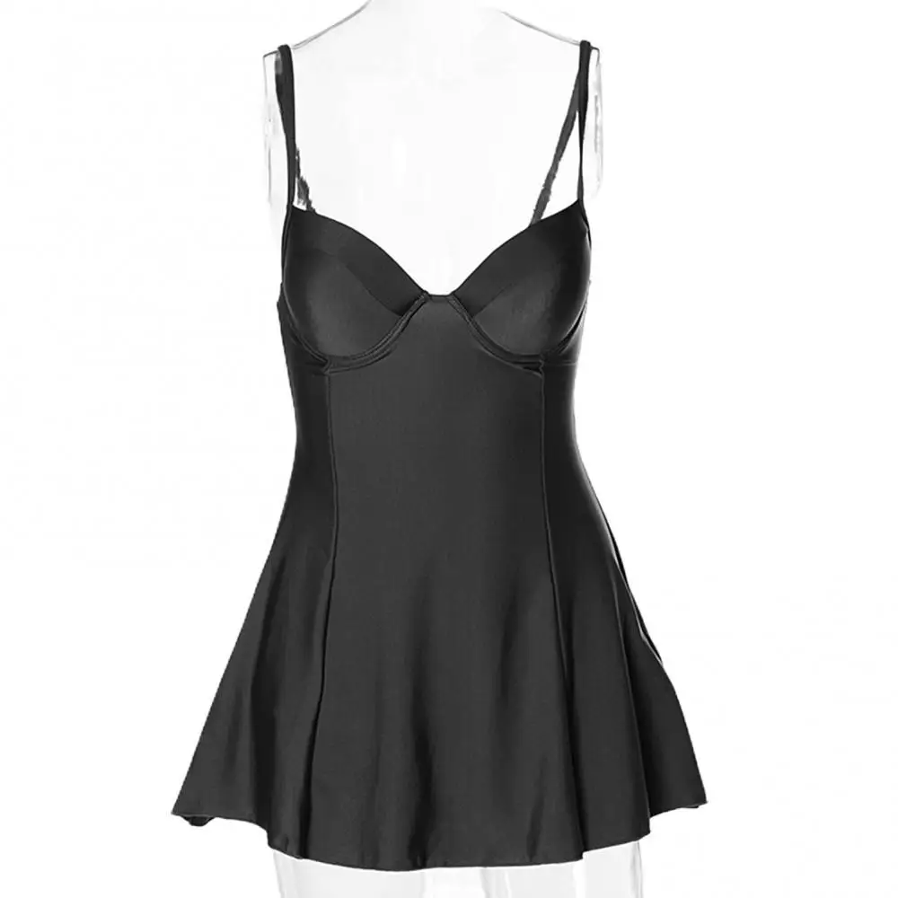 

Женская летняя пляжная одежда, однотонный купальник монокини на тонких бретельках