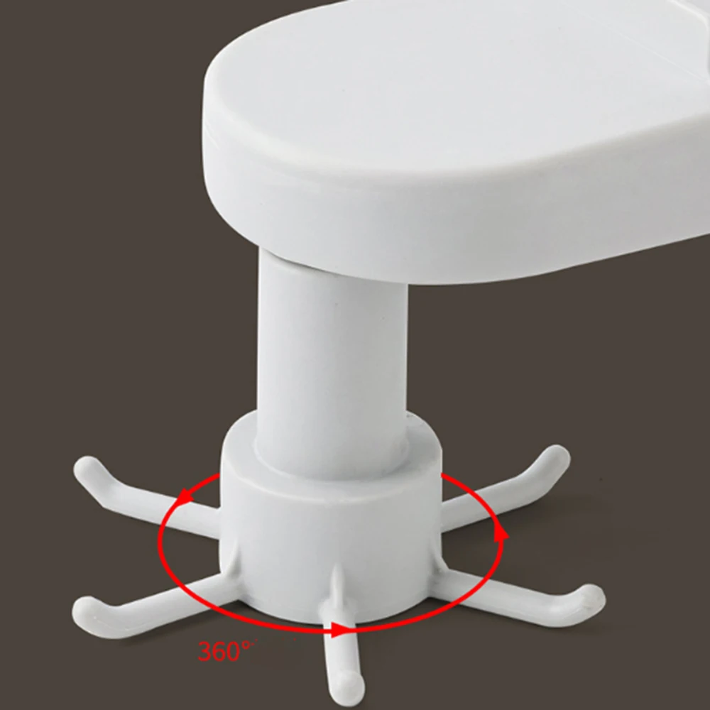 

Kitchen Rack Free Punching Wall-mounted Household Rotating Frame Telescopic Storage Shelf Simple Kitchen Shelf Convenient