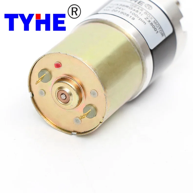 

Reversible 38mm diameter 12v 24v 500rpm large torque hollow shaft dc motor with planetary gear reduction for Armarium