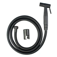 black handheld toilet sprayer stainless steel bathroom bidet sprayer set with hose for shower sprayer wall or toilet