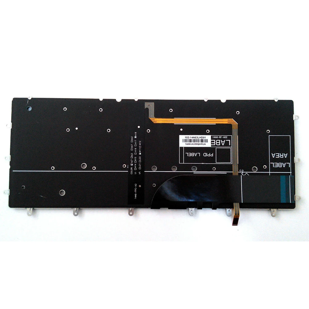 Professional Black US Layout Plastic Backlight Home Laptop Replacement Keyboard Durable No Frame For Dell XPS 13 9343 9350 |
