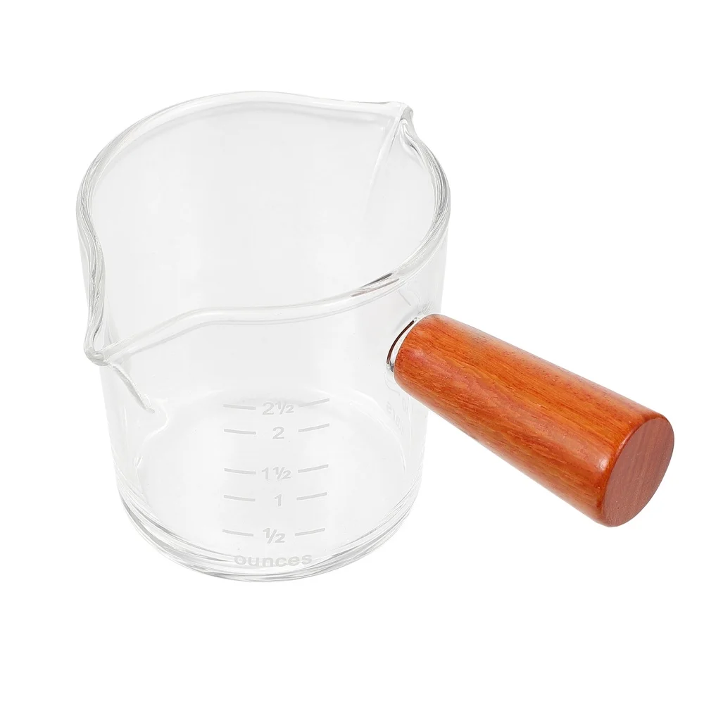 

1pc Glass Cup Transparent Cup Home Party Coffee Pitcher Cup with Scale