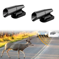 2pcs ultrasonic animal saving wind whistle cars motorcycle deer warning repeller black whistles warn deer up to 14 mile away