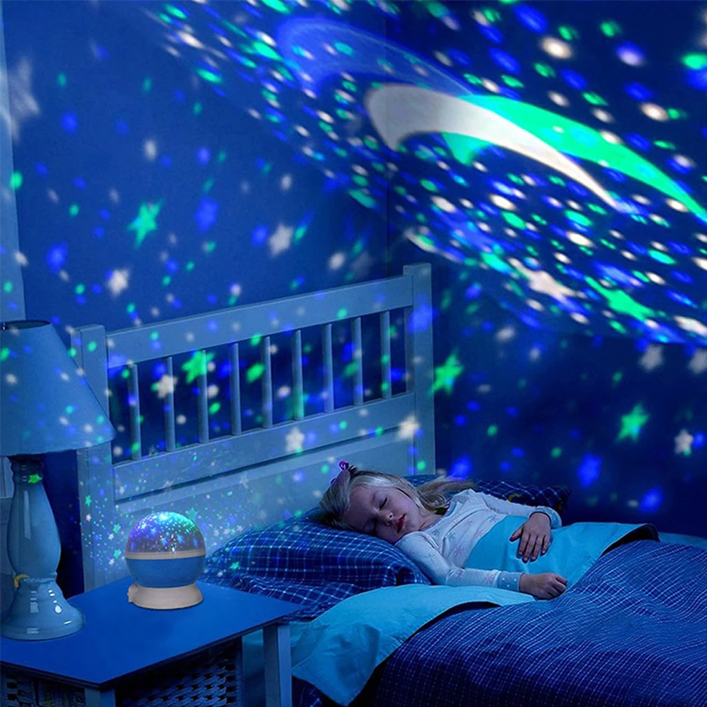 Star Galaxy Starry Sky Projector LED Neon Night Light Bulbs For Gaming Room Indie Kid Decoration Sunset Bedside Table Lamp Gifts | Лампы и