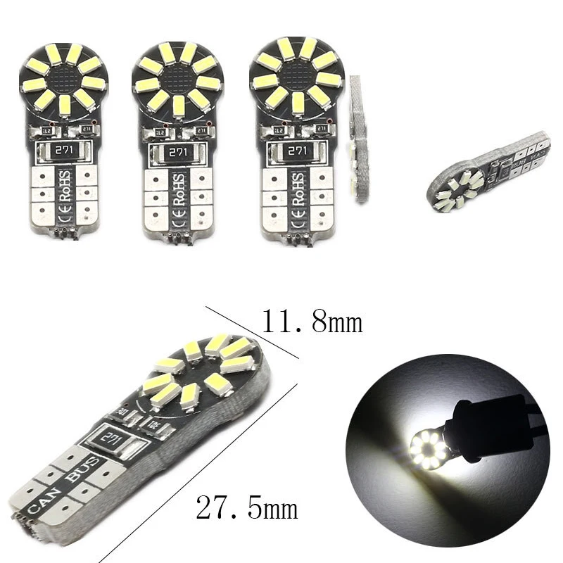 Светодиодный светильник T10 Canbus 18 Smd 3014 без ошибок OBC 194 168 W5W 18smd светодиодный для