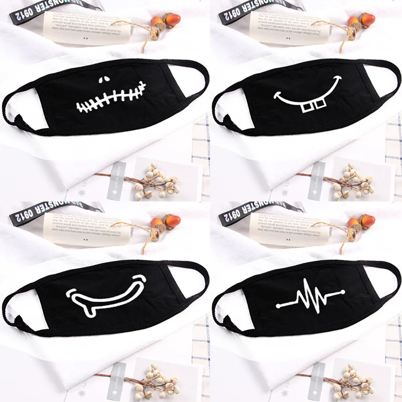 

Personality Mouth Face Mask Dustproof Halloween Creative Funny Logo Warm Windproof Cotton Masks Protective Wholesale