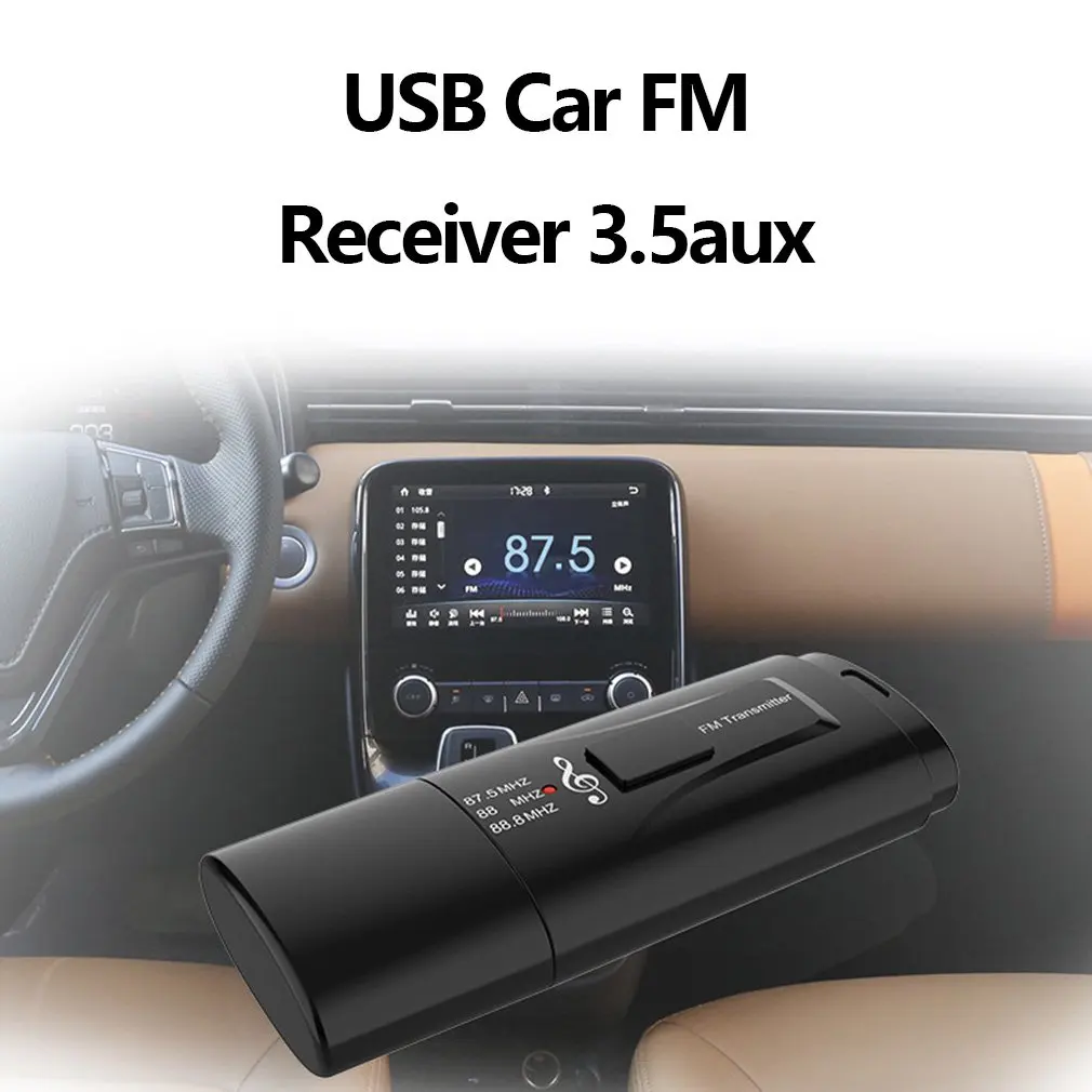 

USB Car FM Wireless Receiver 3.5aux Handsfree Calling For Speakers Car Radio Amplifier Portable Receiver