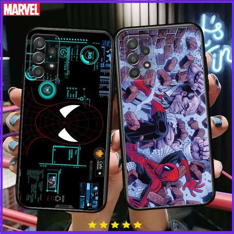 

Marvel Spider-Man Phone Case Hull For Samsung Galaxy A70 A50 A51 A71 A52 A40 A30 A31 A90 A20E 5G a20s Black Shell Art Cell Cove