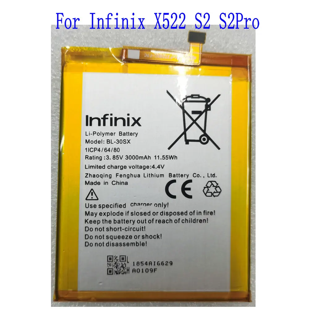 Новый высококачественный аккумулятор 3 85 мАч 3000 В для Infinix X522 S2 S2Pro BL-30SX | Мобильные