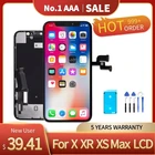 Дисплей для Apple iPhone X XR XS 11 Pro Max 6 7 8, ЖК-экран с сенсорным экраном и дигитайзером в сборе, запасной OLED экран