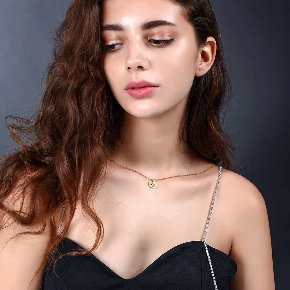 Сказочное ожерелье из 100% нержавеющей стали с золотым наполнителем 12 созвездий