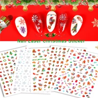 christmas nail art sticker 3d waterproof with adhesive christmas nail decal diy slider for manicure nail art watermark manicure