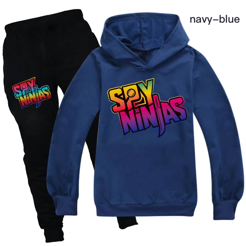 Spy Ninjas Children Hoodie Clothes Kids Clothing Sets Baby Girls Sports Suits Boys Hoodies Sweatshirts+Pants 2Pcs Set Tracksuit