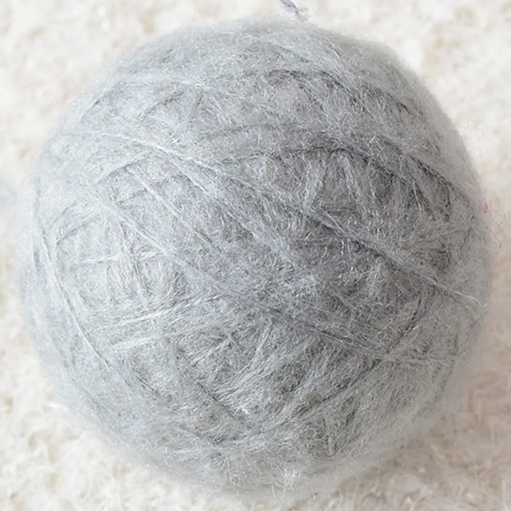 LIGHT GRAY Рождественская шерстяная войлочная пряжа, цветная пряжа для морского конька, шары, сделай сам, украшение для рождественской елки, подвесные украшения, материал, праздничные принадлежности - Цвет: LIGHT GRAY