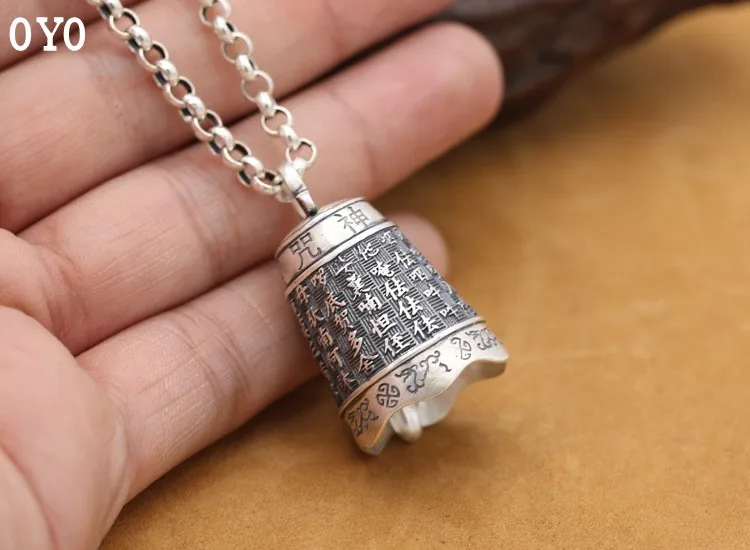 S990 кулон из чистого серебра для мужчин и женщин винтажный тайский серебряный