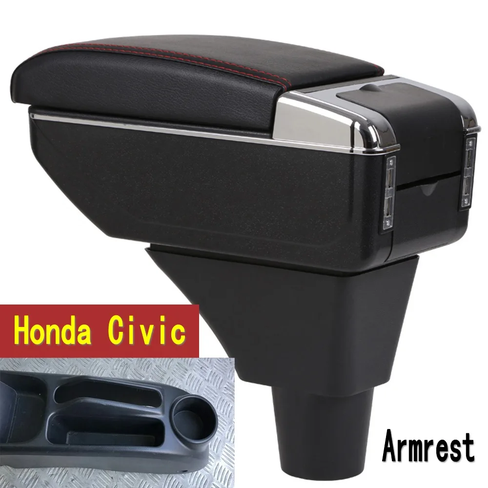 Reposabrazos de brazo para Honda Civic EP3, caja de reposabrazos, consola Central, contenido de tienda Central con portavasos, interfaz USB