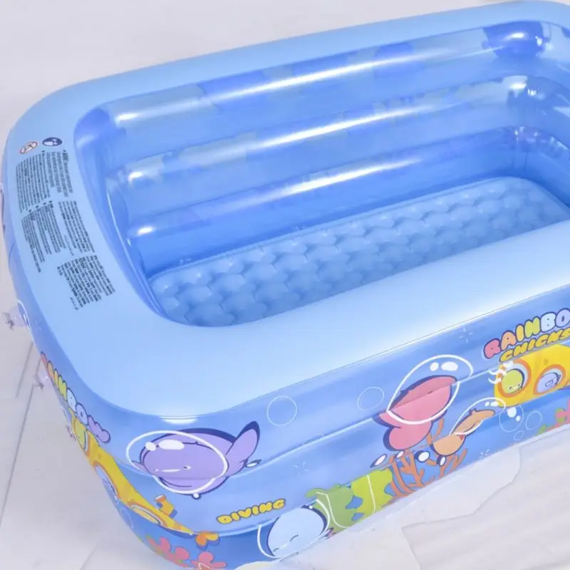 

3Layer Baby Inflatable Swimming Pool Portable Outdoor Children Kids Square Tub Y1QF