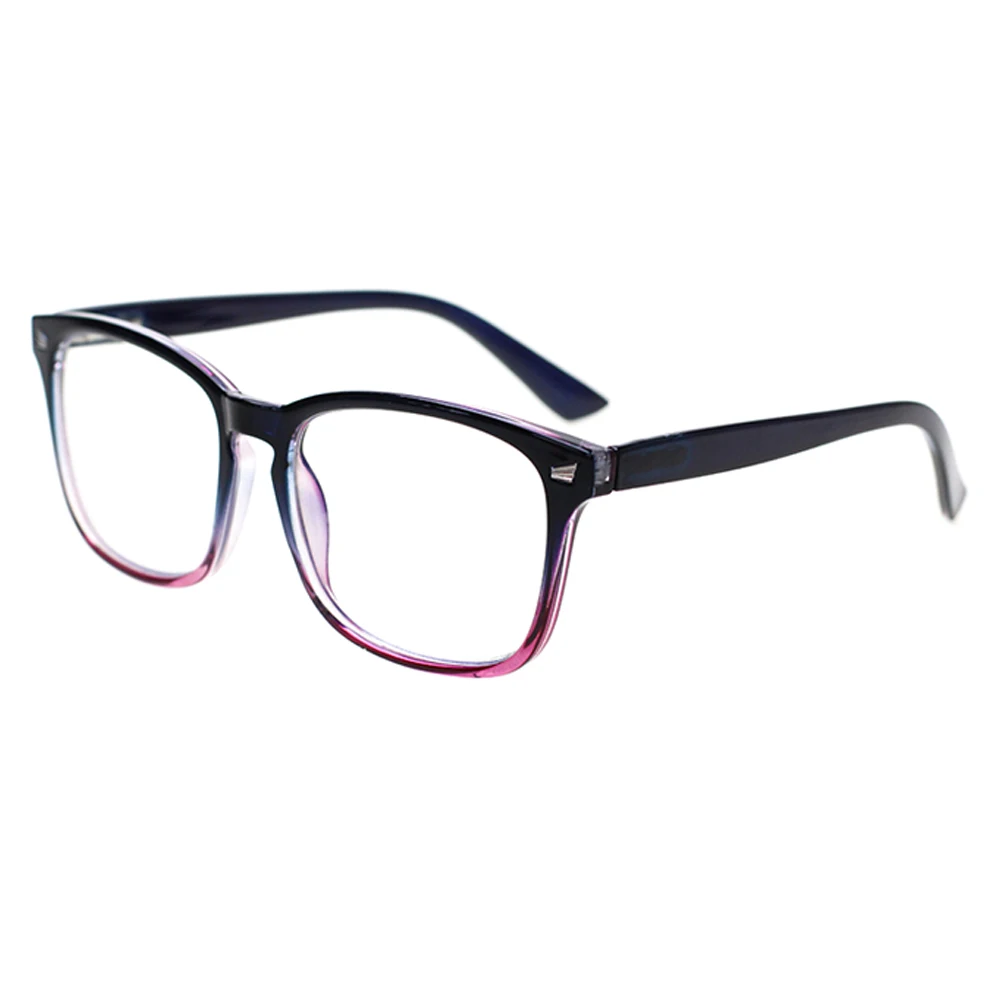 

CLASAGA Metal Hinge Reading Glasses Color Rectangle Frame Men and Women HD Reader Prescription Eyeglasses Diopter 0+3.0+5.0+6.0