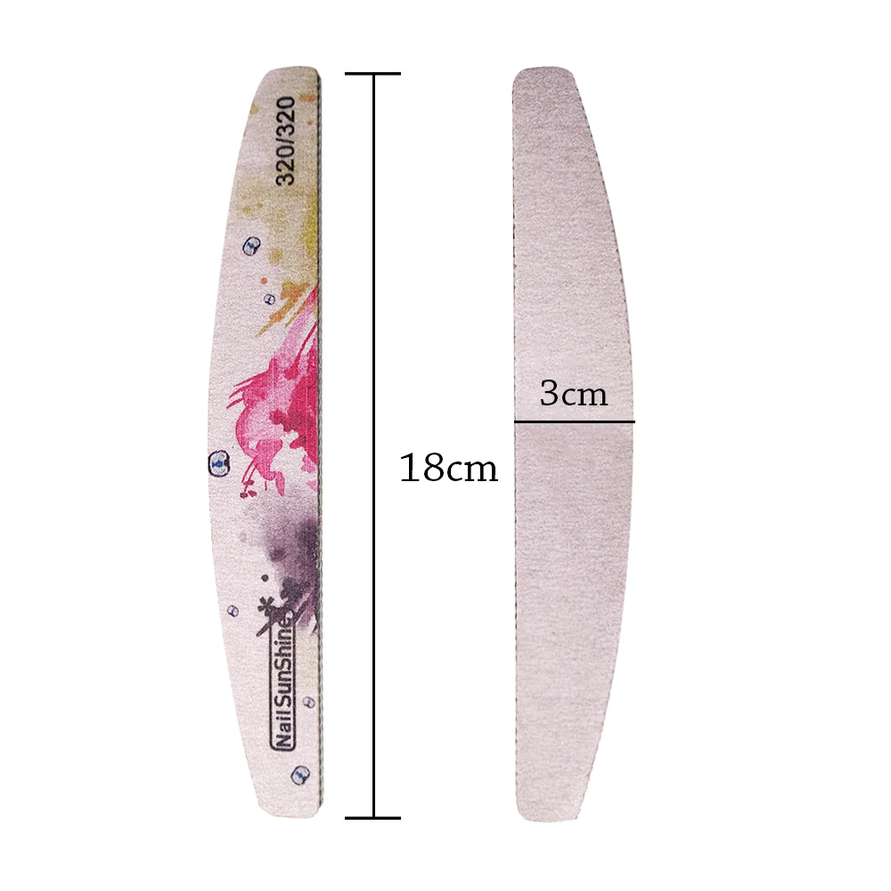 10pcs/set Nail Art Sandpaper File 320/320 Block Buffer Buffing Pedicure Manicure Tools With Ink Painting Wholesale | Красота и