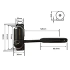 Сверхмощный Регулируемый дверной замок с поверхностным креплением, огнестойкая подпружиненная мебель, дверная фурнитура