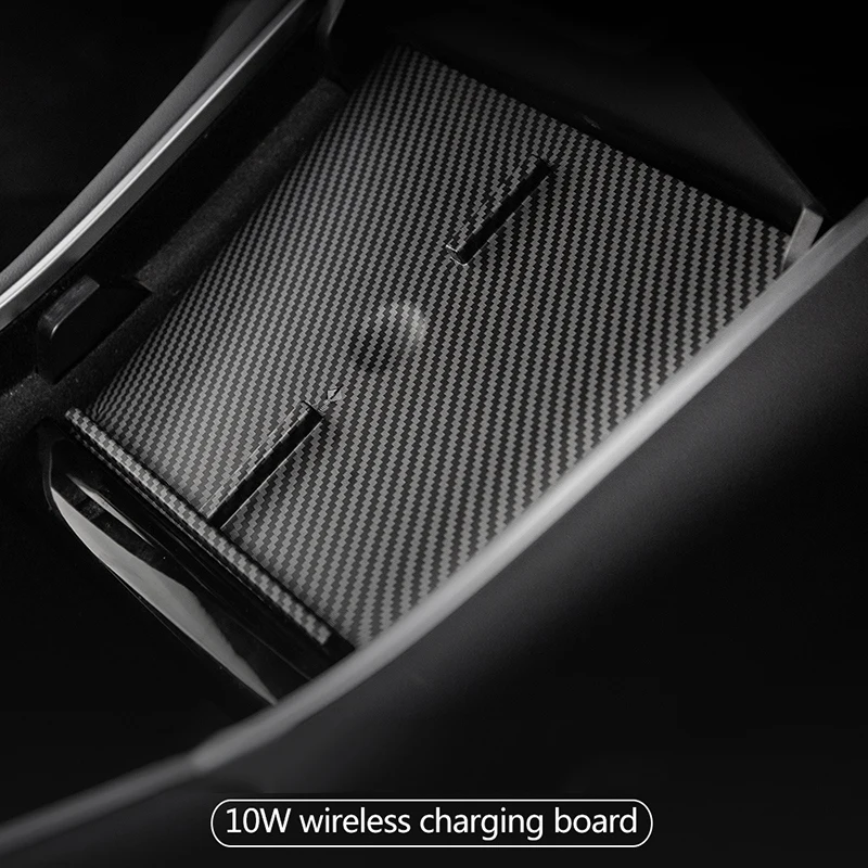 Автомобильное беспроводное зарядное устройство из углеродного волокна 10 Вт для