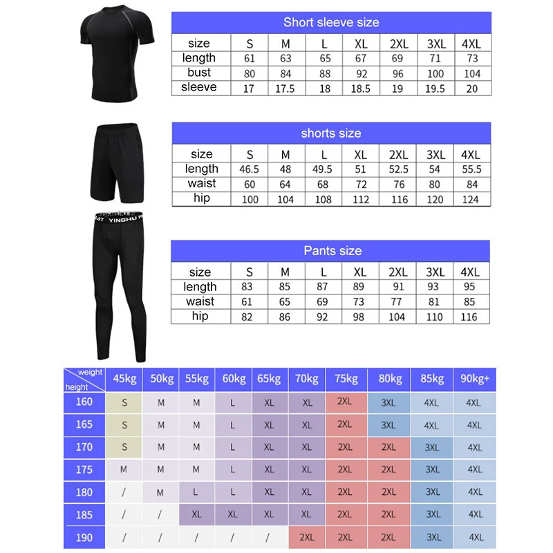 Мужские комплекты для бега Компрессионные Леггинсы штаны рубашки с шортами