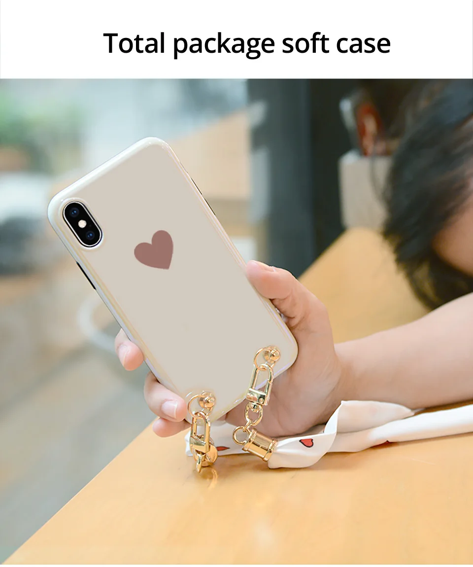PZOZ Phone Case lanyard Strap For iPhone X XS MAX XR Shockproof Protection Case Anti-loss DIY Hang Wave Rope Fashion Neck Strap