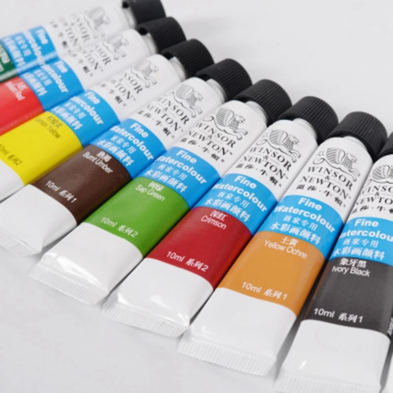 WINSOR & NEWTON 12/18/24/36 цветов Акварельная краска для рисования тонкая гладкая