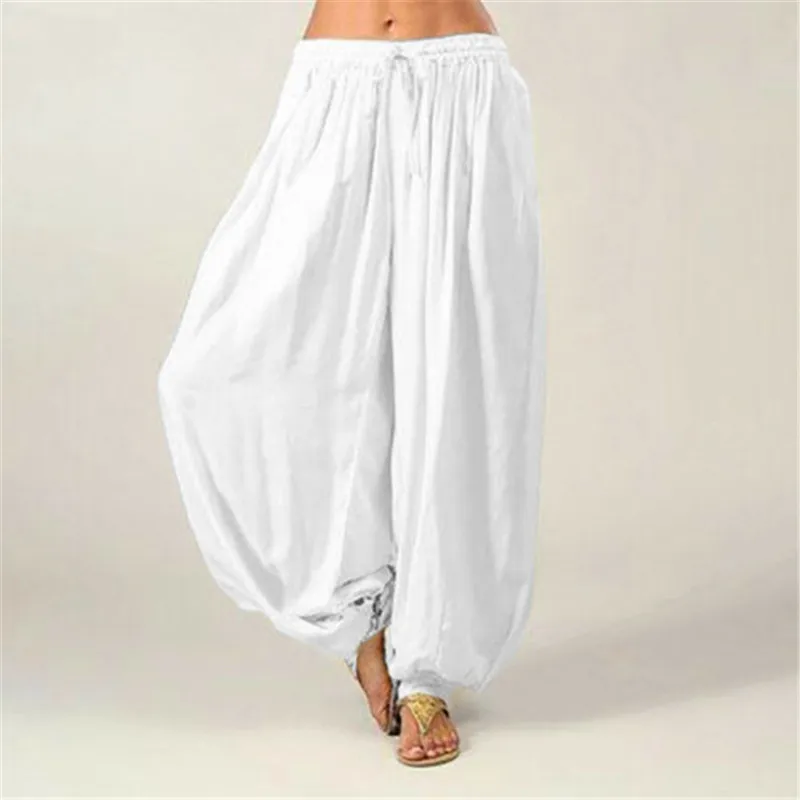 ITFABS Loose Yoga Pant Men Women Harem Pants Cotton Baggy Afghani Genie Indian Aladdin Trouser Plus Size S-3XL | Женская одежда