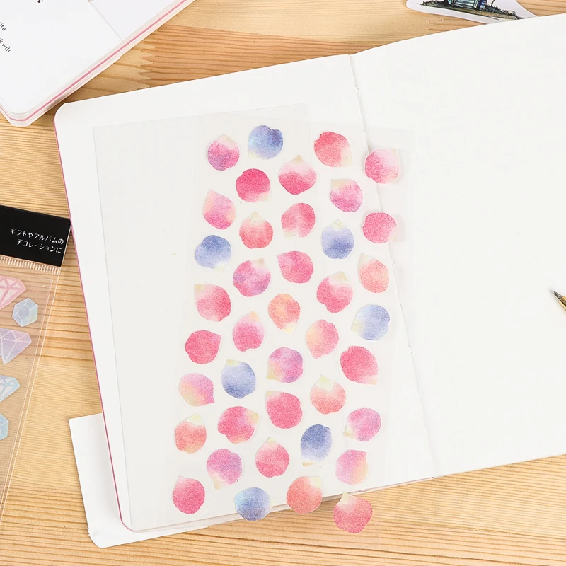 Бумажная наклейка в виде лепестков Васи водостойкие украшения скрапбукинга для