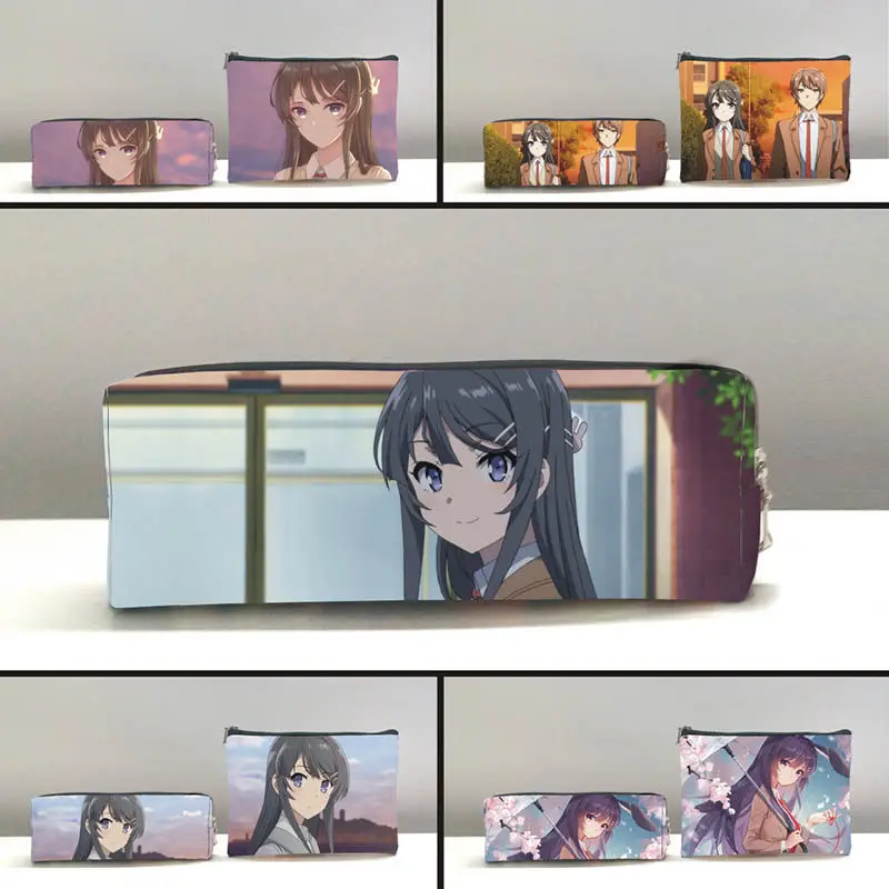 

Rascal Does Not Dream of Bunny Girl Senpai pencil case cartoon pencilbags student stationery animation perimeter school supplies