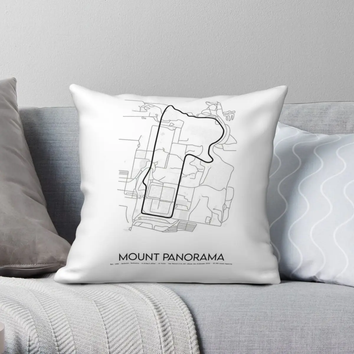 

Mount Panorama Square Pillowcase Polyester Linen Velvet Printed Zip Decor Home Cushion Cover