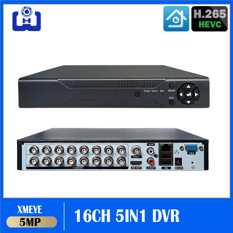 

H.265X 16CH 5MP 5MP-N 1080P DVR Security Hard Drive XMeye CCTV Hybrid Video Recorder DVR P2P Support AHD/TVI/CVI/CVBS/IP NVR