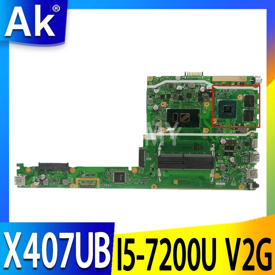 

X407UB Motherboard FOR ASUS X407UB X407U A407U Laotop Mainboard Motherboard W/ I5-7200U CPU (V2G) GPU
