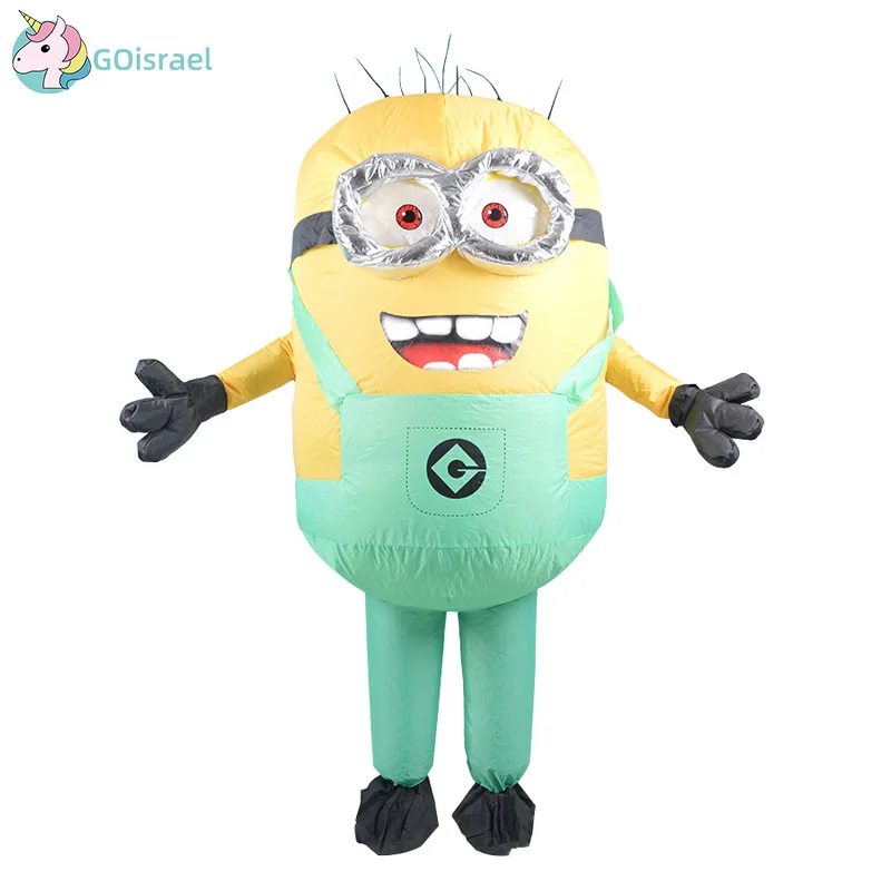 Men Women Inflatable Minion Costume Halloween Party Costumes Despicable Me Mascot Costume Minion Cosplay Clothing for Carnival