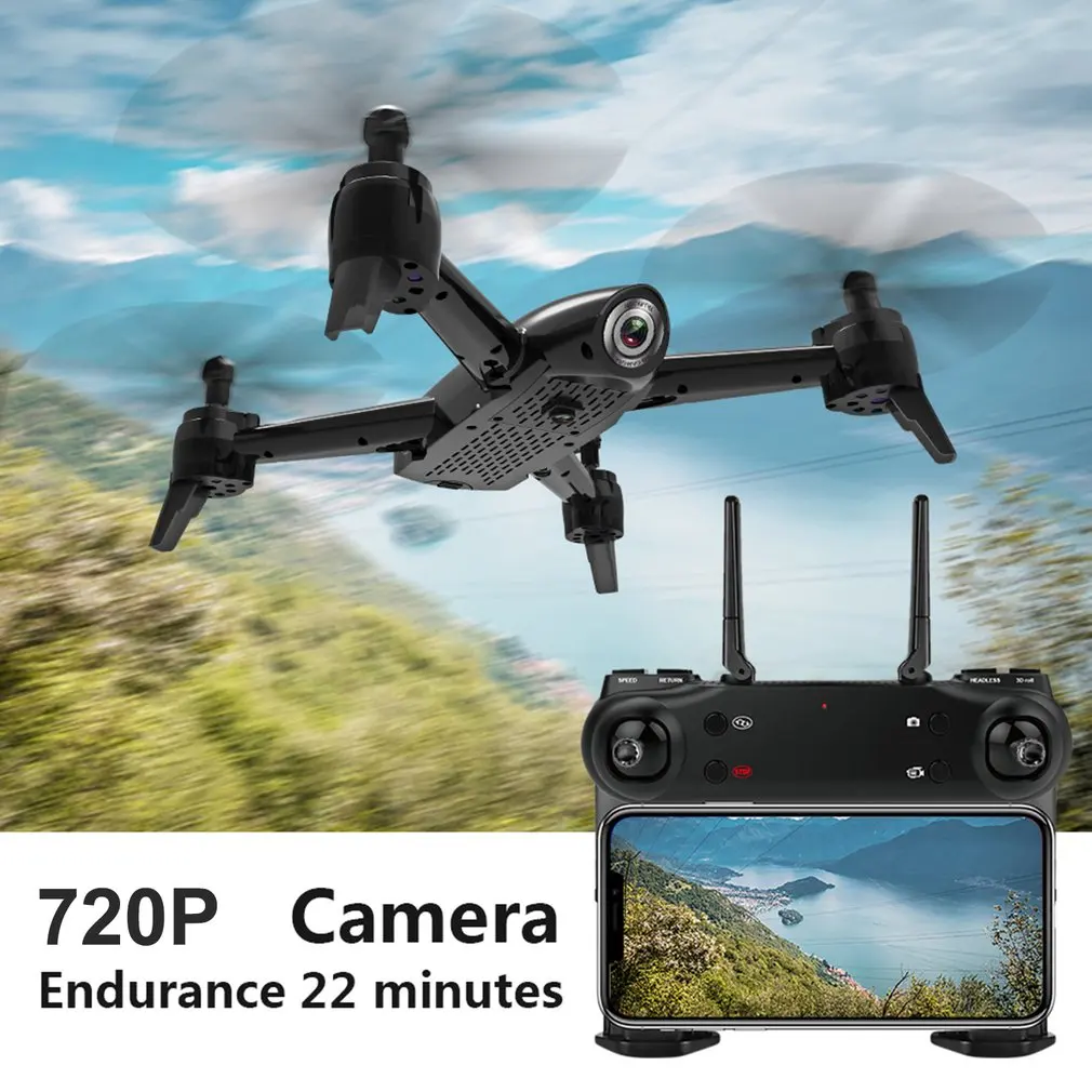 Радиоуправляемый Дрон SG106 с 720P HD камерой FPV WiFi в режиме реального времени с воздушным видео RC Квадрокоптер самолет для радиоуправляемых вертолётов дронов с 2/3 батареями