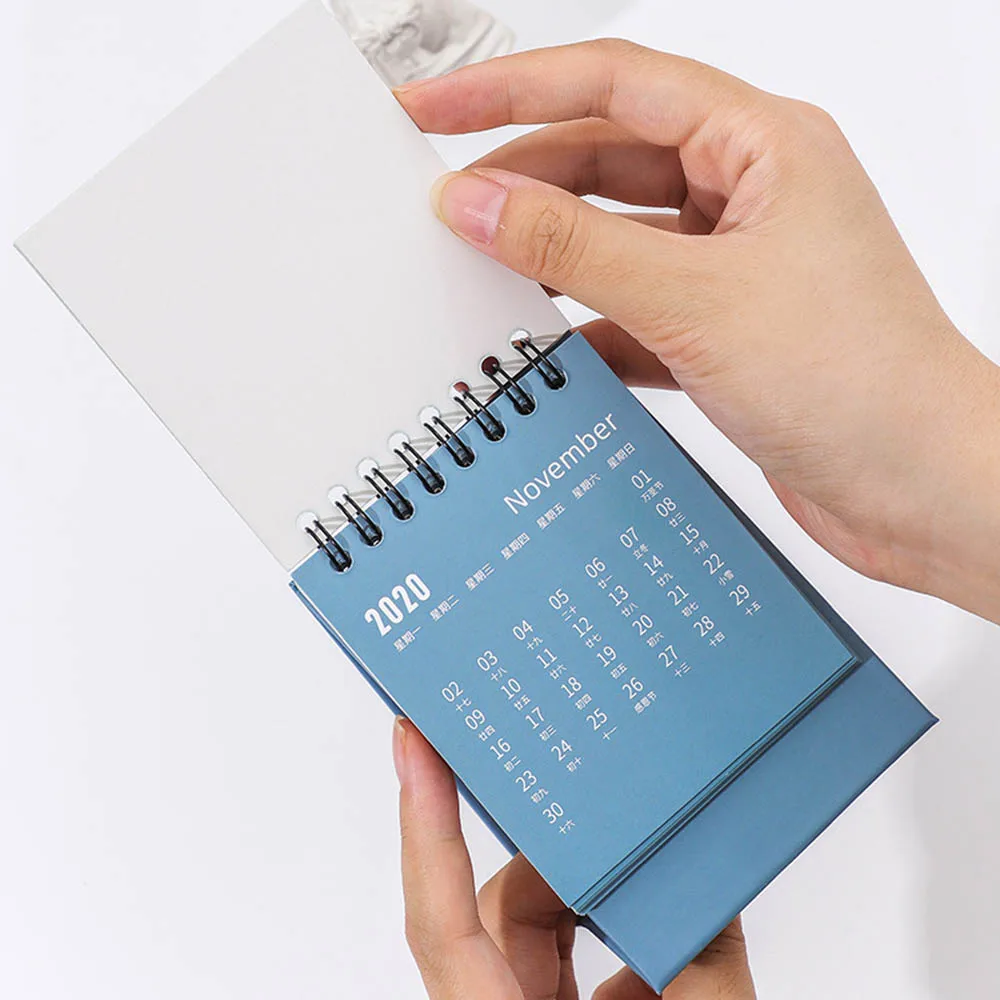

Simple Morandi mini Desktop Paper simple Calendar dual Daily Scheduler Table Planner Yearly Agenda Organizer