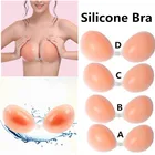 Бюстгальтер женский, силиконовый, без бретелек, с глубоким V-образным вырезом, с эффектом пуш-ап, 4 размера