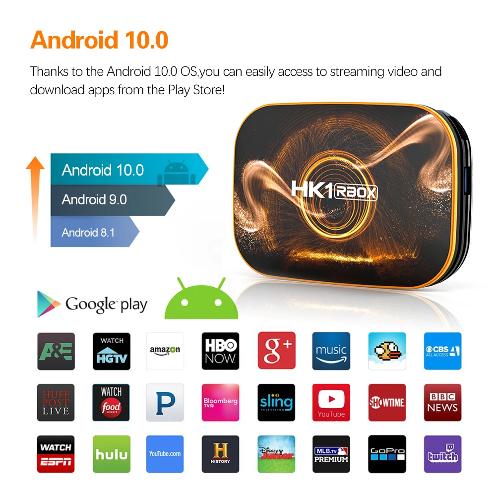 Смарт ТВ коробка Android 10 0 HK1 RBOX R1 MAX 4 Гб Оперативная память 128 Встроенная к HD медиа