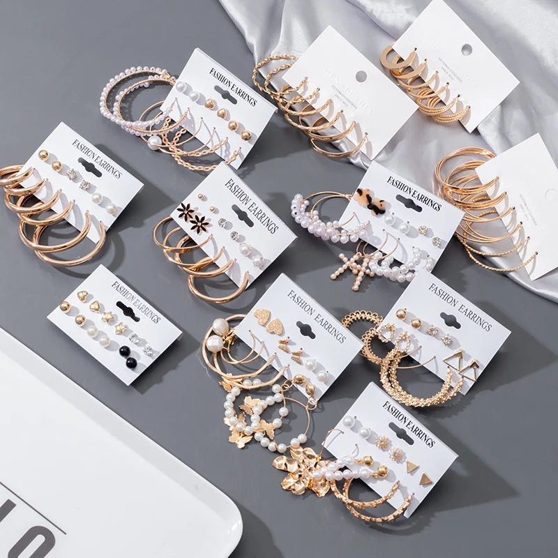 Женские серьги с искусственным жемчугом большие круглые в Корейском стиле