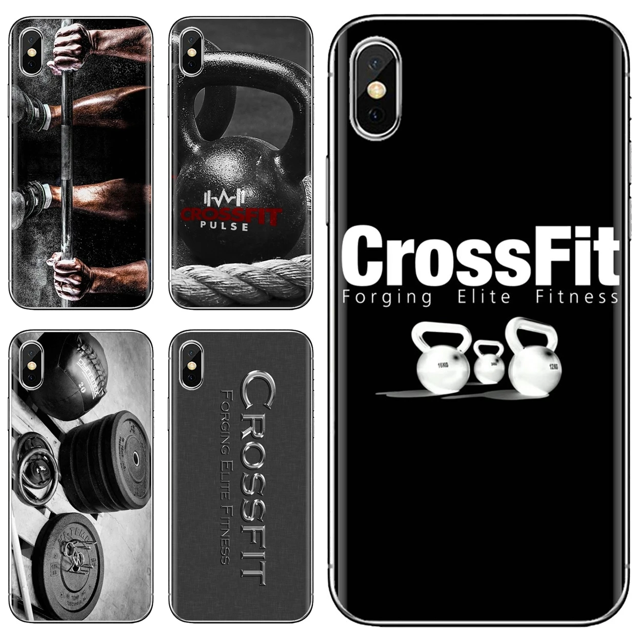 Тренировочный силиконовый чехол CrossFit для iPhone iPod Touch 11 12 Pro 4 4S 5 5S SE 5C 6 6S 7 8 X XR XS Plus Max