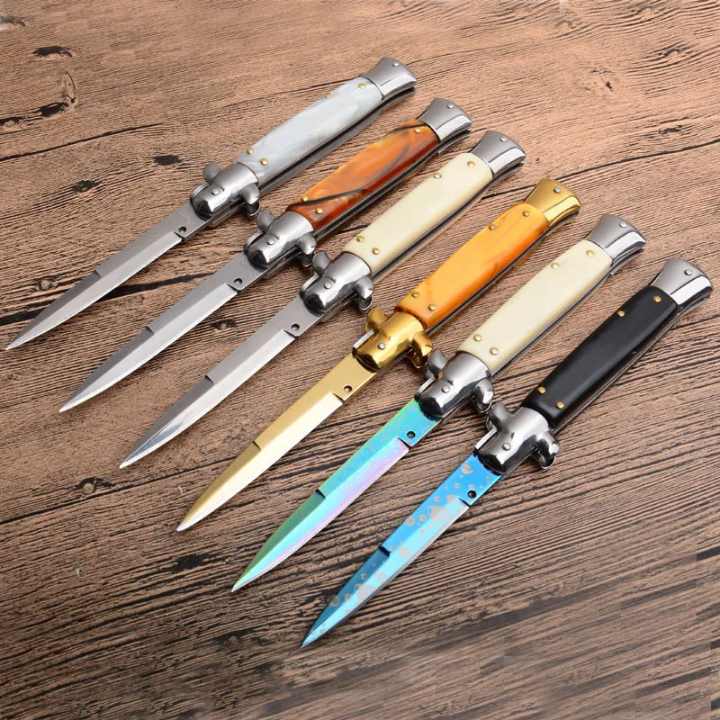 Складной нож тактический карманный клинок из стали 440с с зеркальным лезвием и