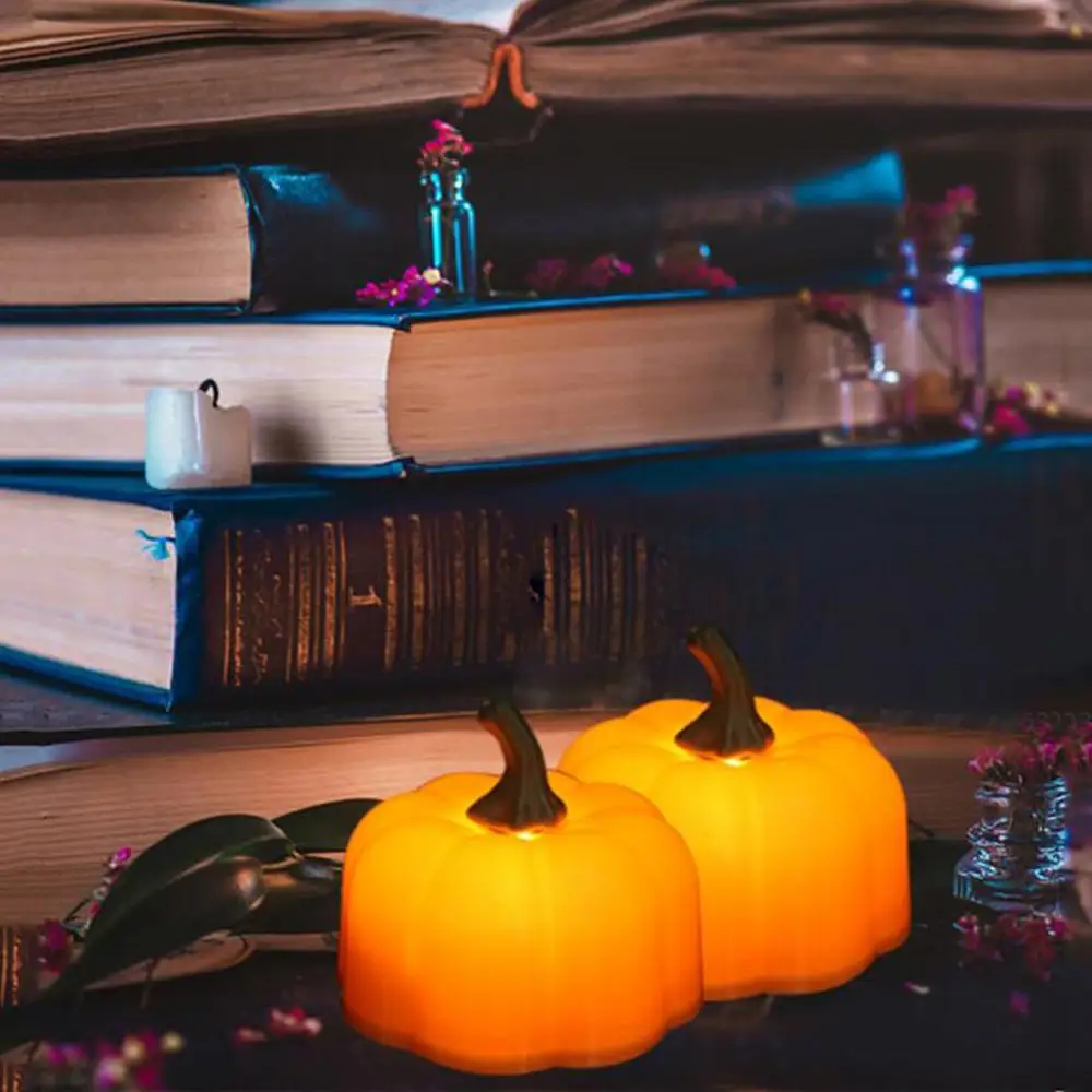 12 шт./упак. свечи в форме тыквы светильник s светодиодный для свечей чайный