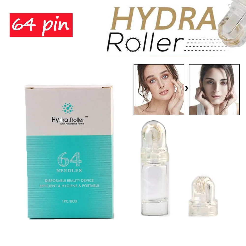 Гидра ролик 64 Pin МИКРО титановые иглы наконечники Дерма Уход за кожей против